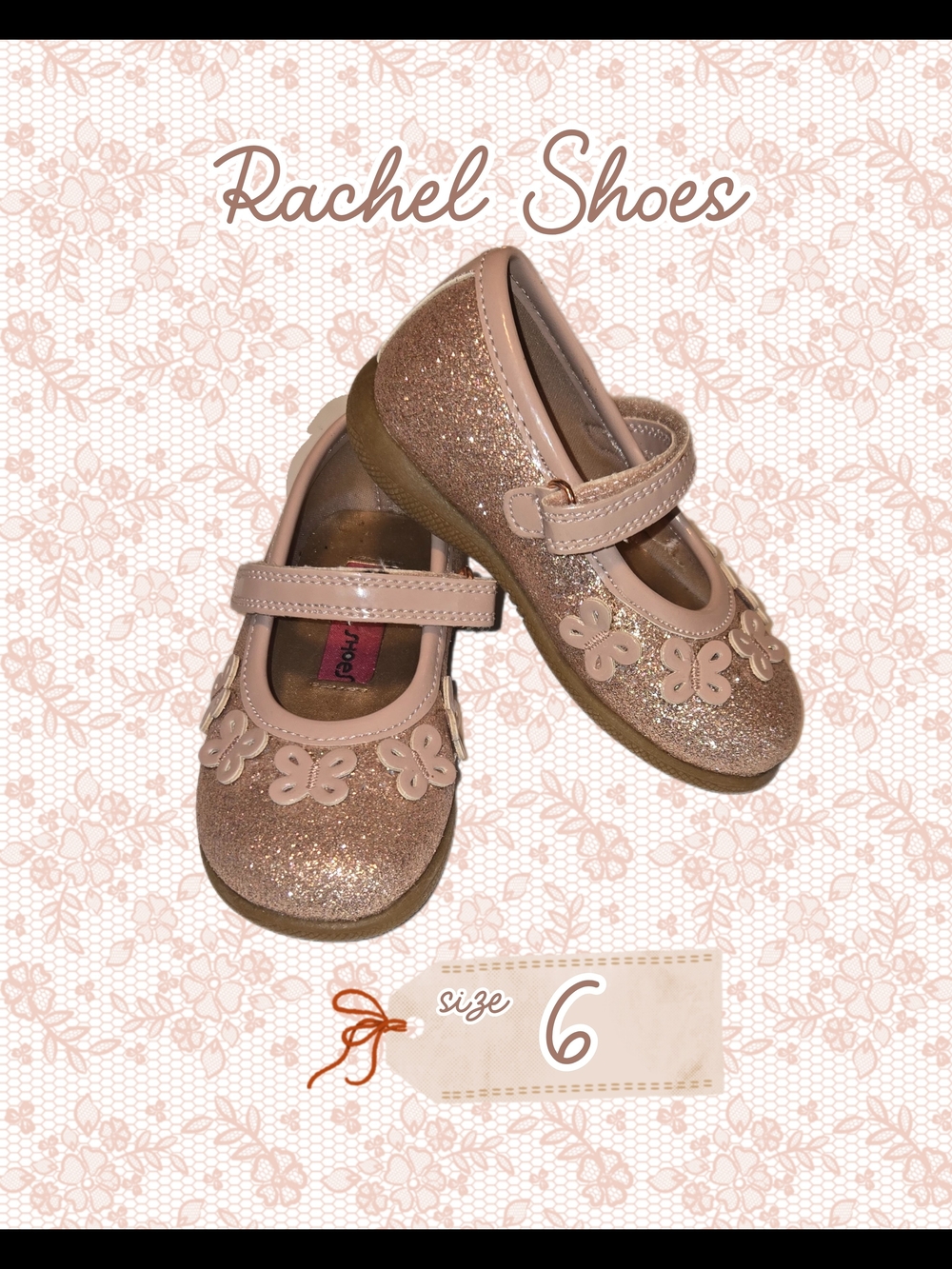 Rachel Shoes Girls' Glitter Mary Janes - Rose Gold